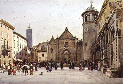 Piazza del Popolo, Orvieto by Robert Weir Allan